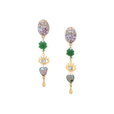 Angelica 5 Element Dangle Earring-Franck Herval-Lima & Co
