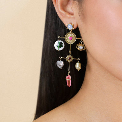 Angelica Crystallized Earring-Franck Herval-Lima & Co