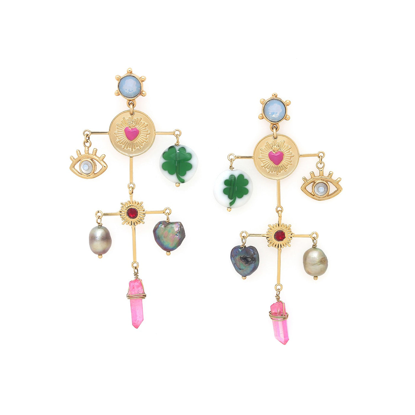Angelica Crystallized Earring-Franck Herval-Lima & Co
