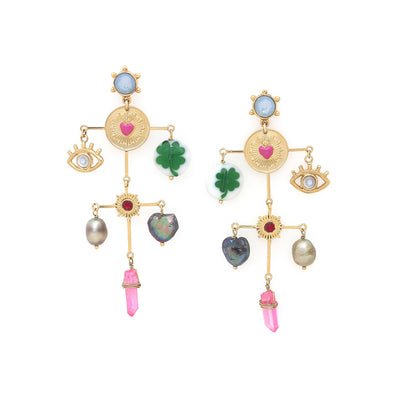Angelica Crystallized Earring-Franck Herval-Lima & Co