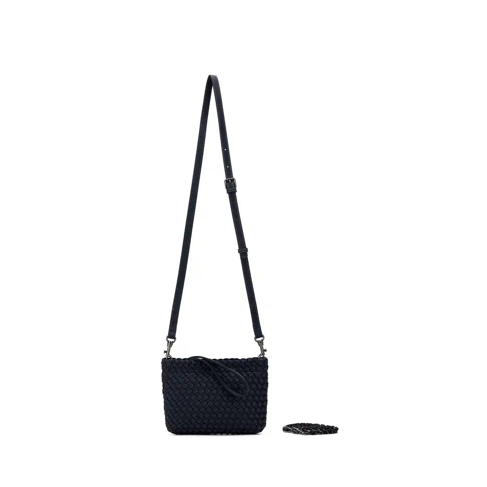 Aria Clutch Crossbody Bag Charcoal-Black Caviar-Lima & Co