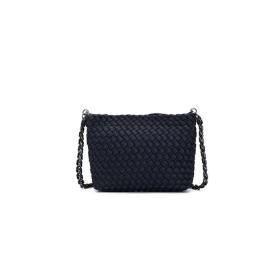 Aria Clutch Crossbody Bag Charcoal-Black Caviar-Lima & Co