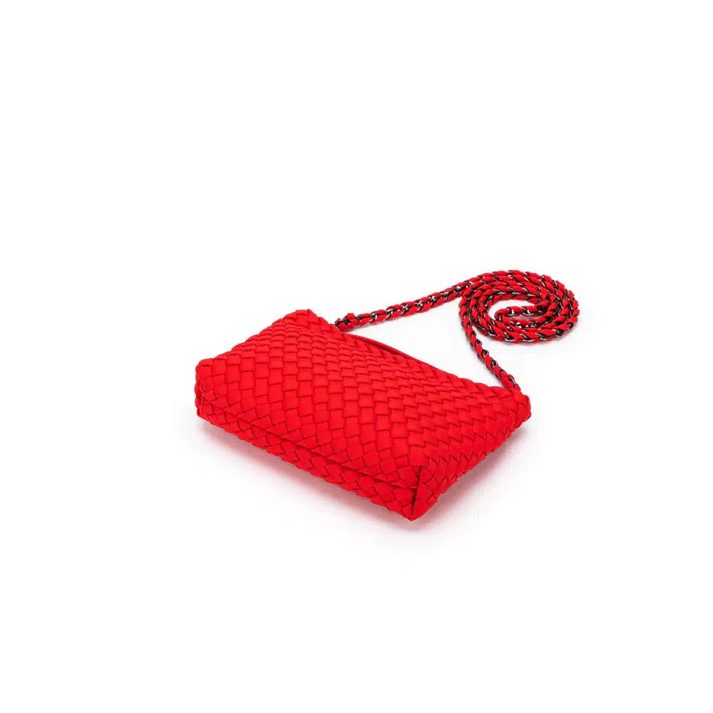 Aria Clutch Crossbody Bag Red-Black Caviar-Lima & Co