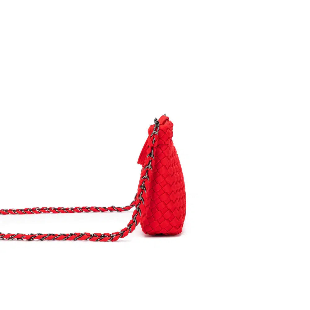 Aria Clutch Crossbody Bag Red-Black Caviar-Lima & Co