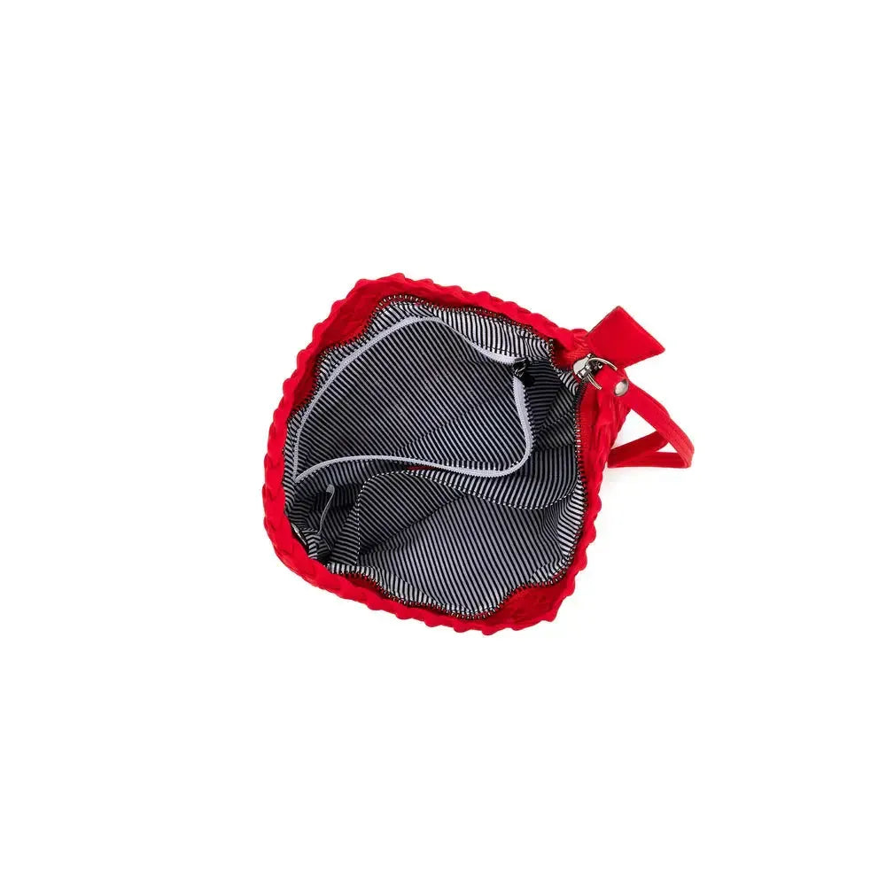Aria Clutch Crossbody Bag Red-Black Caviar-Lima & Co