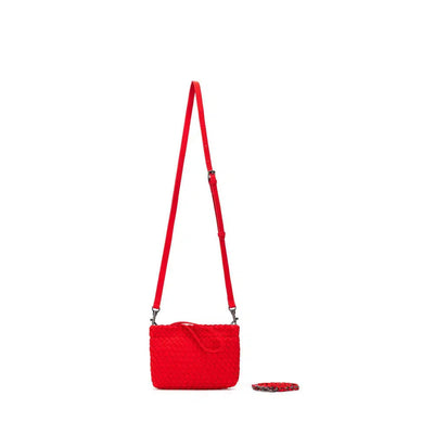 Aria Clutch Crossbody Bag Red-Black Caviar-Lima & Co