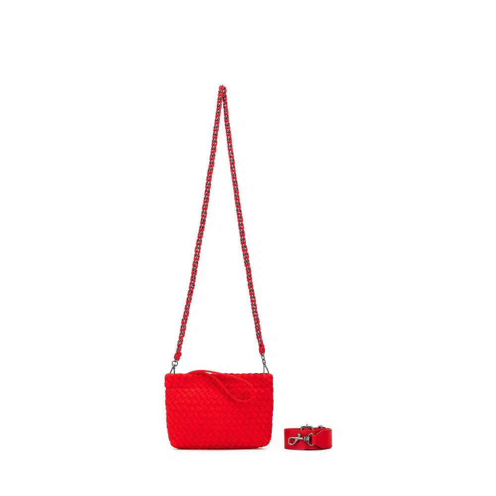 Aria Clutch Crossbody Bag Red-Black Caviar-Lima & Co