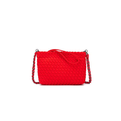 Aria Clutch Crossbody Bag Red-Black Caviar-Lima & Co