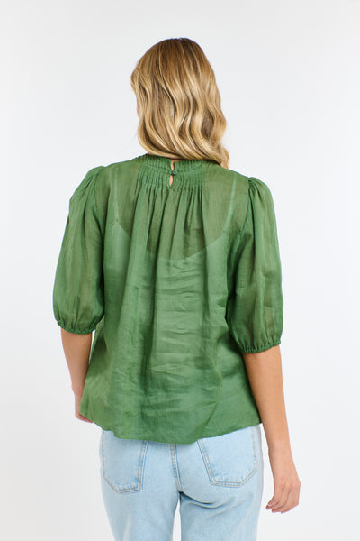 Ariel Pintuck Top - Kelly Green-365 Days-Lima & Co