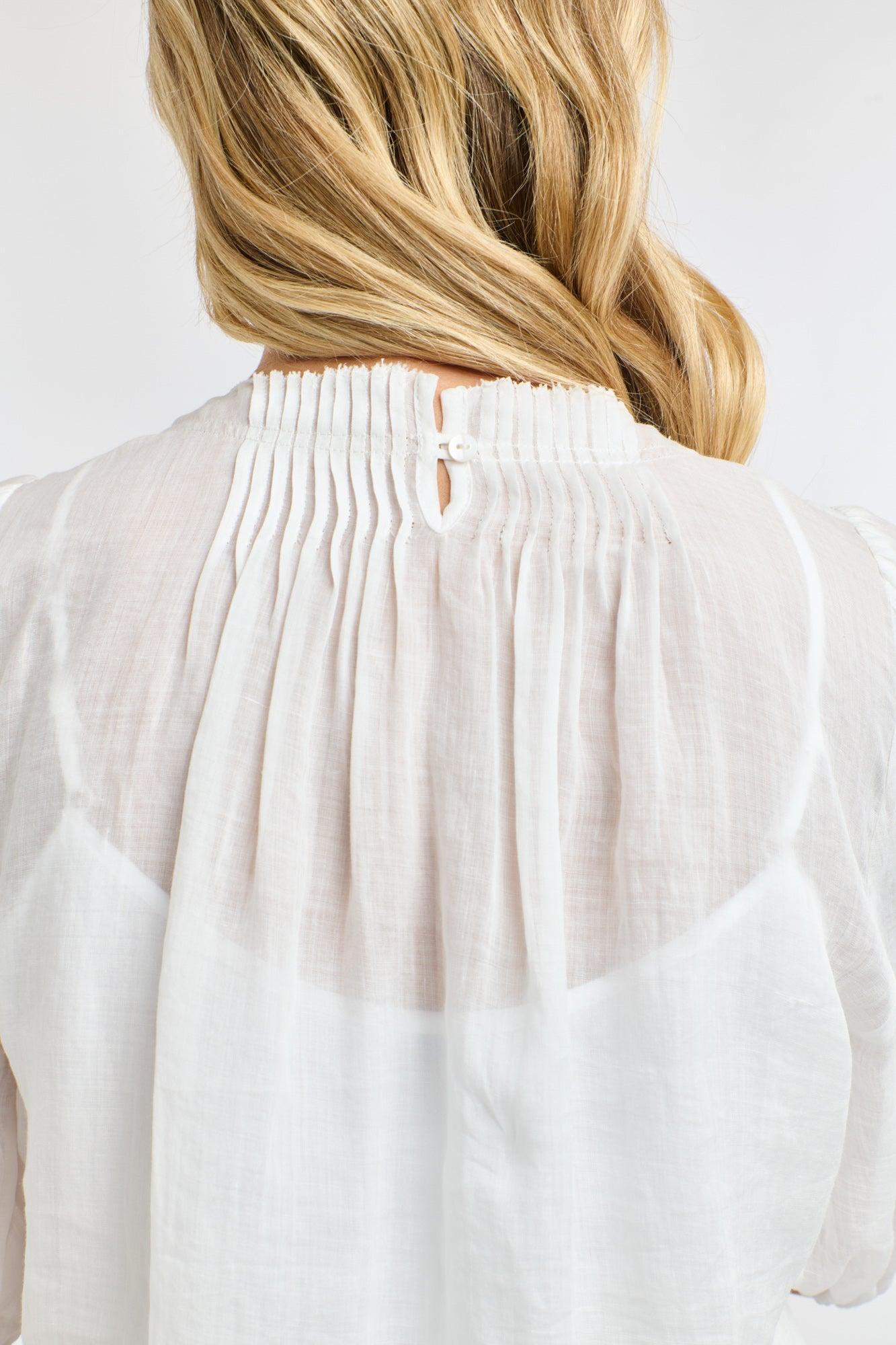 Ariel Pintuck Top - White-365 Days-Lima & Co