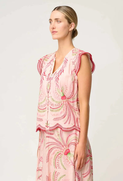 Aseel Embrioded Top - Palmarosa-Once Was-Lima & Co