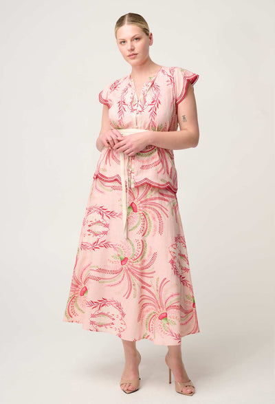 Aseel Embrioded Top - Palmarosa-Once Was-Lima & Co