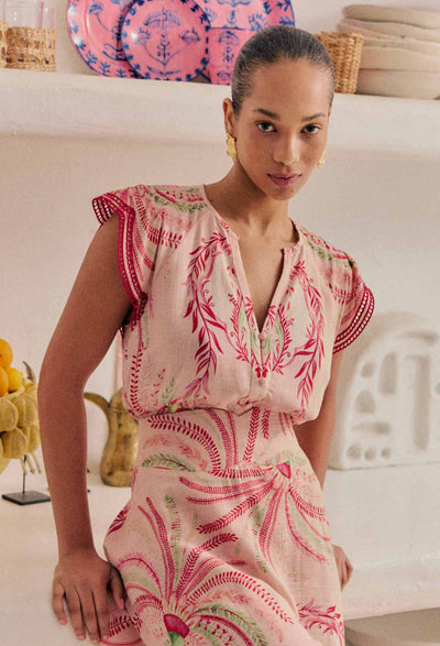 Aseel Embrioded Top - Palmarosa-Once Was-Lima & Co