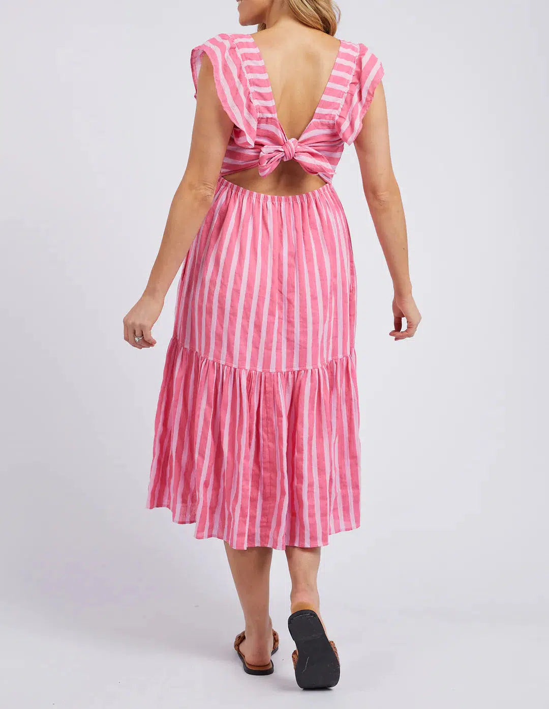 Ashley Dress - Pink Punch Stripe-Foxwood-Lima & Co