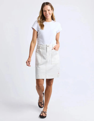 Atlas Denim Dkirt - Vintage White-Elm Lifestyle-Lima & Co