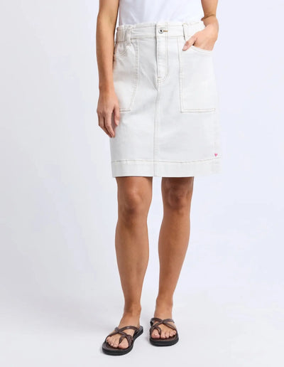 Atlas Denim Dkirt - Vintage White-Elm Lifestyle-Lima & Co