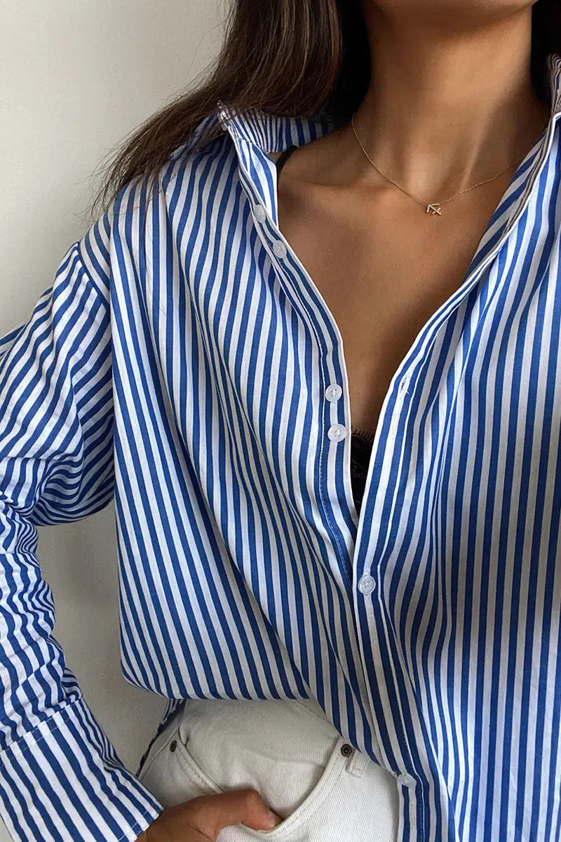 Austin Shirt - Blue Stripe-ALEXANDRA-Lima & Co