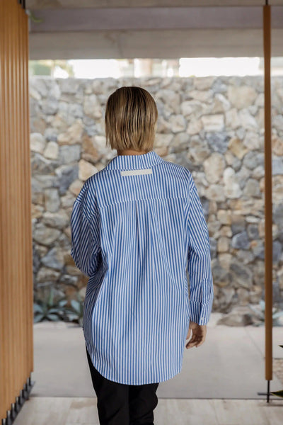 Austin Shirt - Blue Stripe-ALEXANDRA-Lima & Co