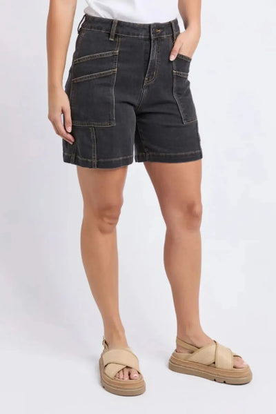 Balmy Short - Washed Black-Foxwood-Lima & Co