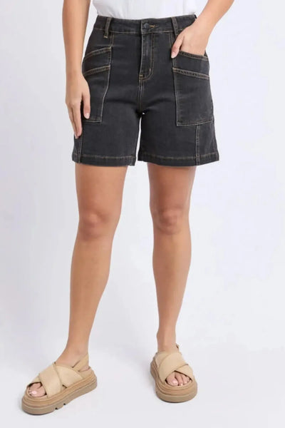 Balmy Short - Washed Black-Foxwood-Lima & Co