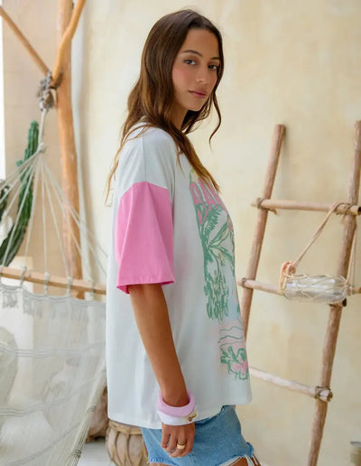 Bananas Bahamas Tee - White-Foxwood-Lima & Co