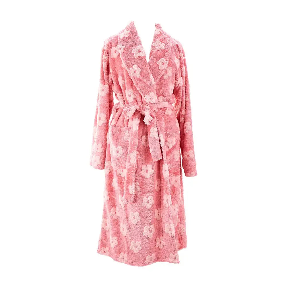 Bath Robe - Embossed Flower Pink – Lima & Co
