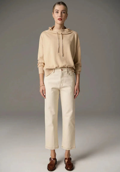Beech Drawcord Knit - Pebble-Pol-Lima & Co