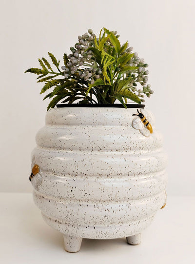 Beehive Planter White & Sand-Lima & Co-Lima & Co