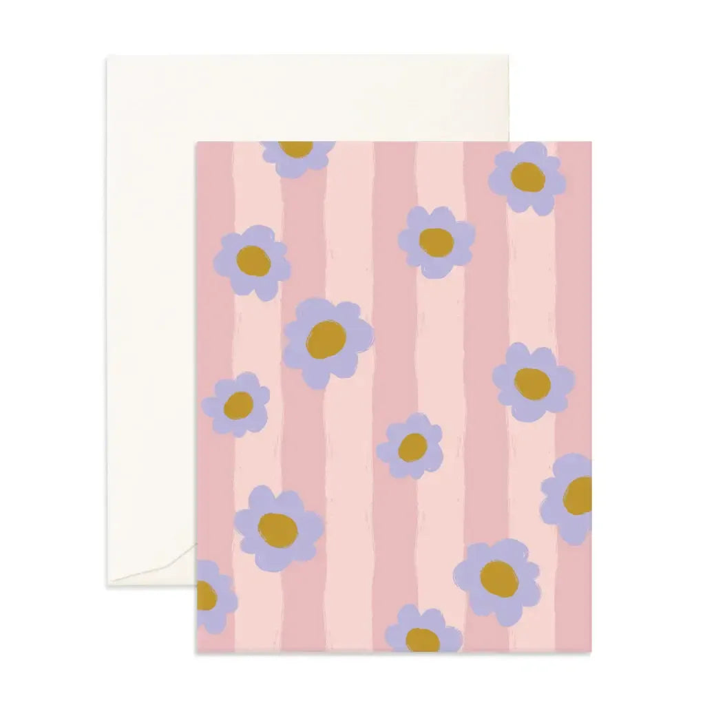 Begonia Stripe Greeting Card-Fox And Fallow-Lima & Co