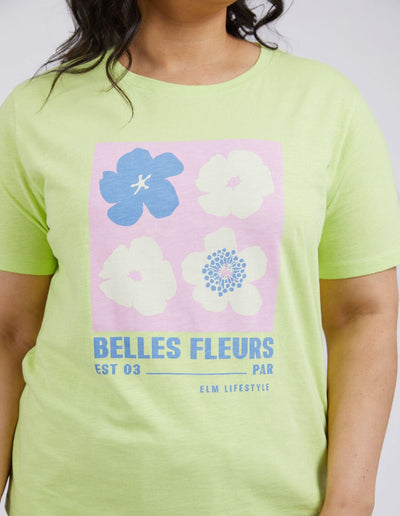 Belle Fleurs Tee - Keylime-Elm Lifestyle-Lima & Co
