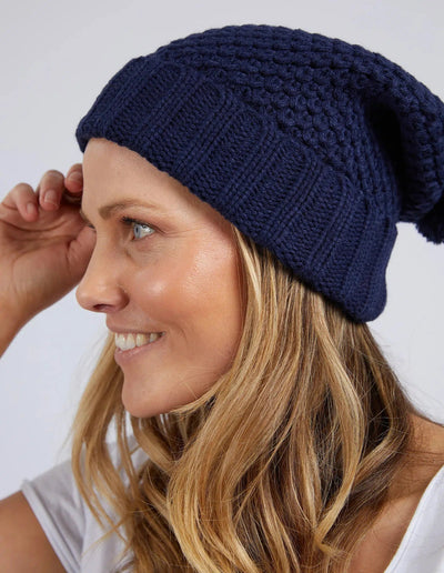 Berry Beanie - Navy-Elm Lifestyle-Lima & Co