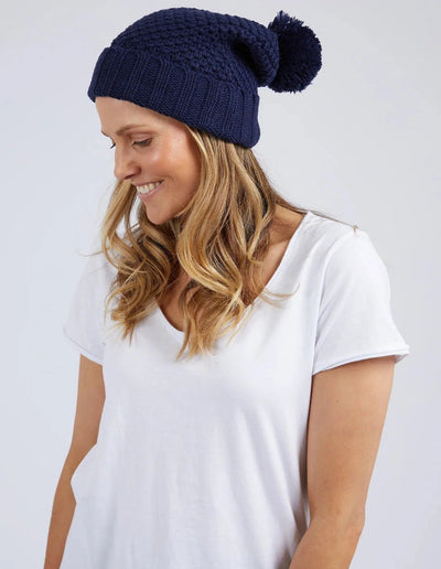 Berry Beanie - Navy-Elm Lifestyle-Lima & Co