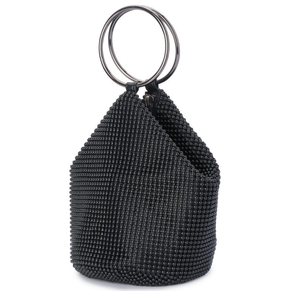 Bianca Ball Mesh Handle Bag - Black-Olga Berg-Lima & Co