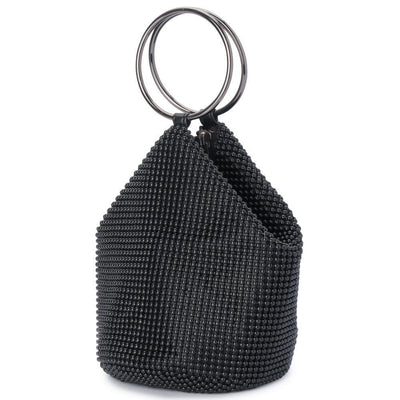 Bianca Ball Mesh Handle Bag - Black-Olga Berg-Lima & Co
