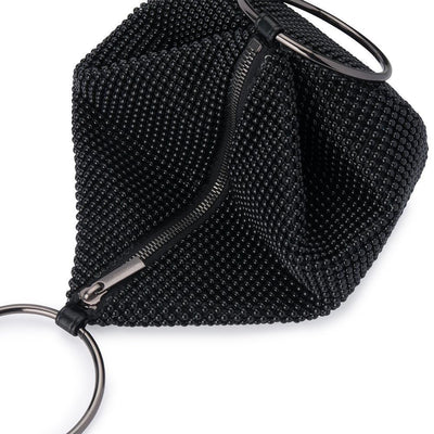 Bianca Ball Mesh Handle Bag - Black-Olga Berg-Lima & Co