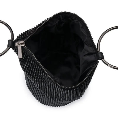 Bianca Ball Mesh Handle Bag - Black-Olga Berg-Lima & Co