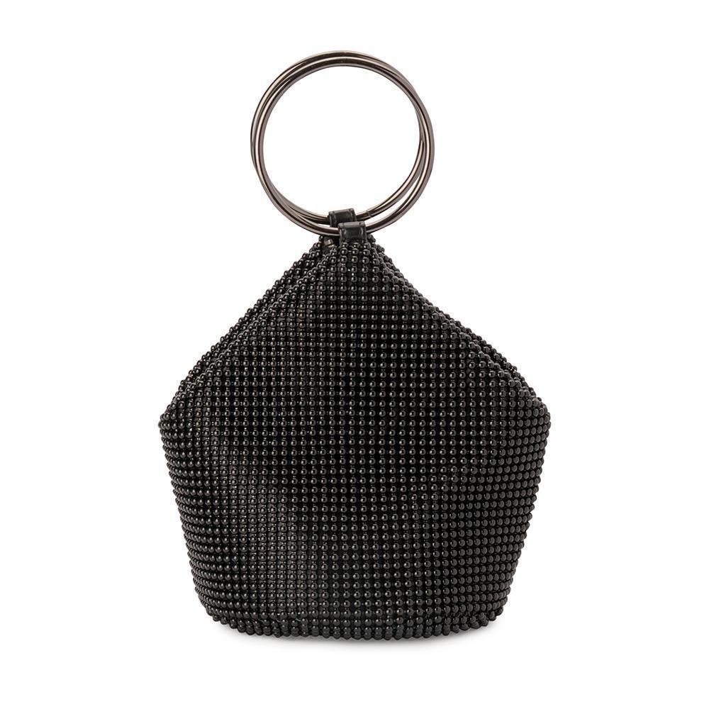 Bianca Ball Mesh Handle Bag - Black-Olga Berg-Lima & Co