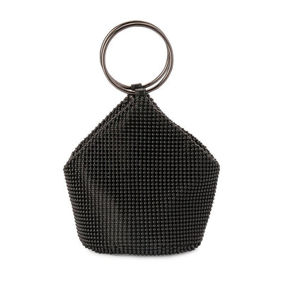 Bianca Ball Mesh Handle Bag - Black-Olga Berg-Lima & Co