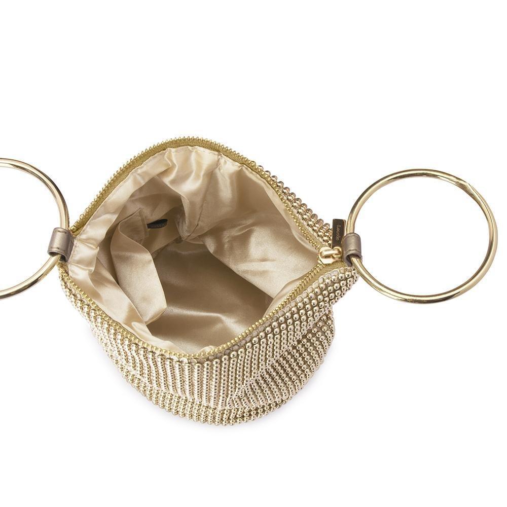Bianca Ball Mesh Handle Bag - Gold-Olga Berg-Lima & Co