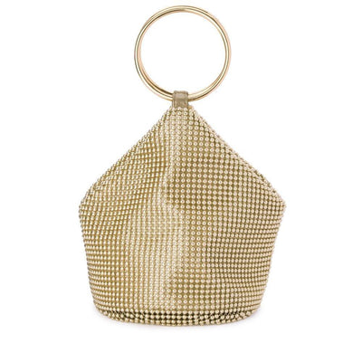 Bianca Ball Mesh Handle Bag - Gold-Olga Berg-Lima & Co