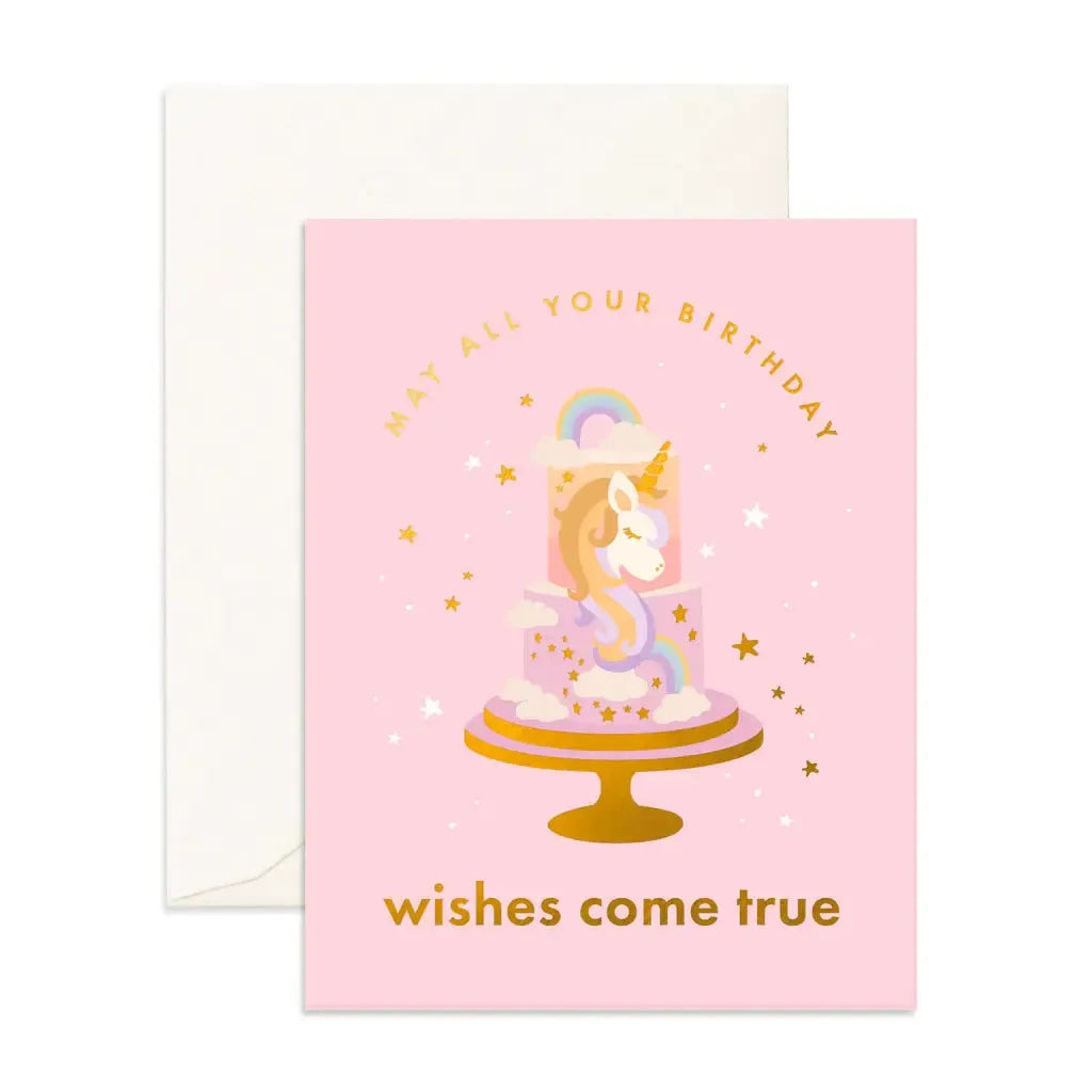 Birthday Cake Unicorn Card-Fox And Fallow-Lima & Co