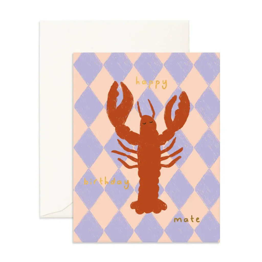 Birthday Mate Lobster Greeting Card-Fox And Fallow-Lima & Co