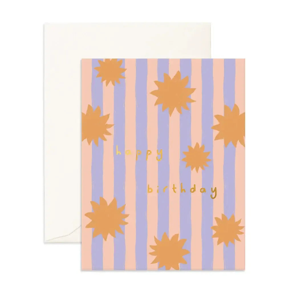 Birthday Suns Stripe Greeting Card-Fox And Fallow-Lima & Co