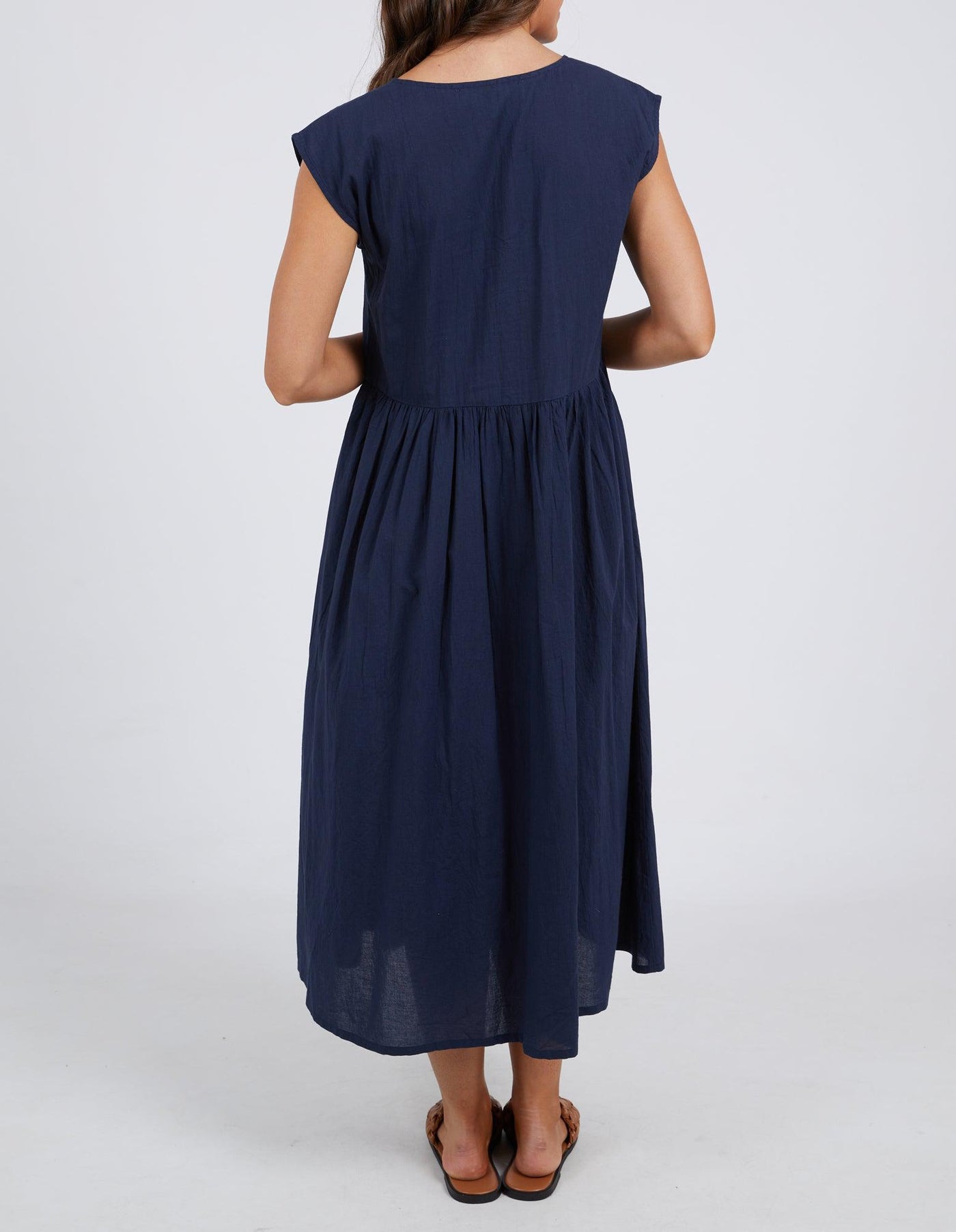 Blake Midi Dress - Navy-Elm Lifestyle-Lima & Co