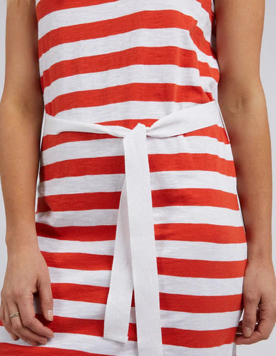 Bondi Dress Stripe - Orange-Foxwood-Lima & Co