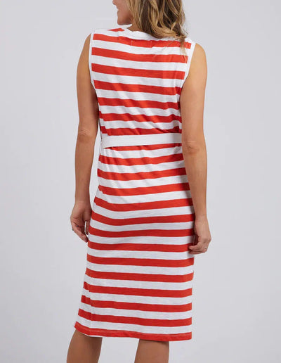 Bondi Dress Stripe - Orange-Foxwood-Lima & Co