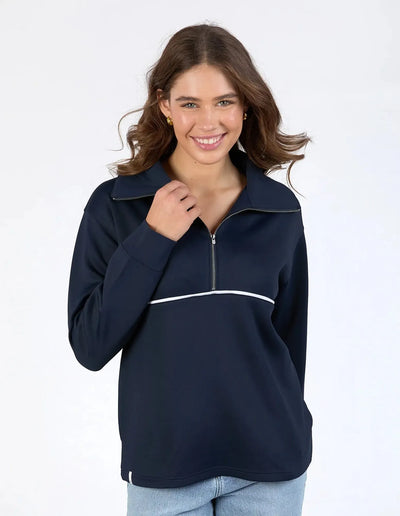 Bonnie Half Zip Sweat - Dark Sapphire-Elm Lifestyle-Lima & Co