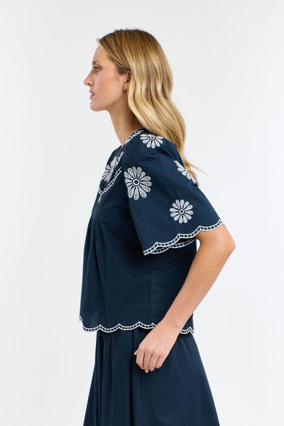 Boston Daisy Top - Navy-365 Days-Lima & Co