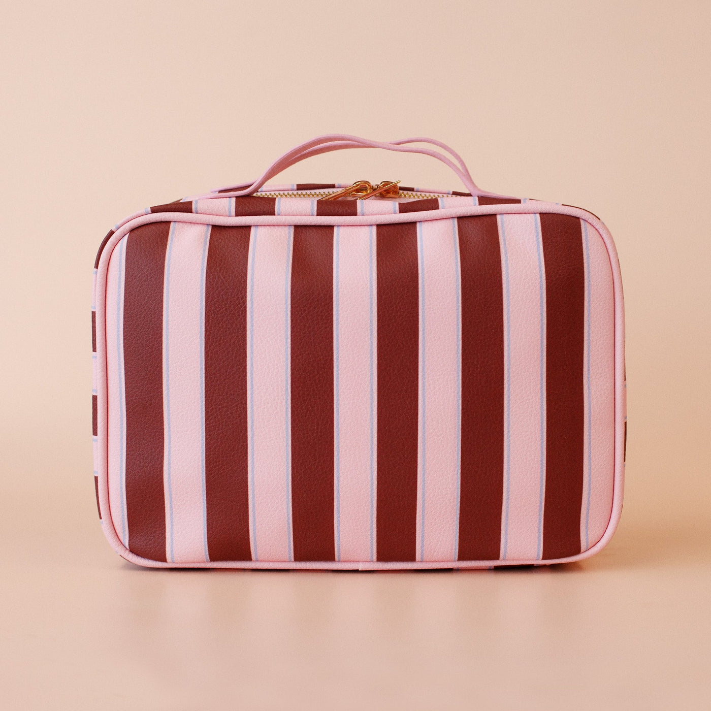 Burgundy Stripe Cosmetic Bag-Fox And Fallow-Lima & Co