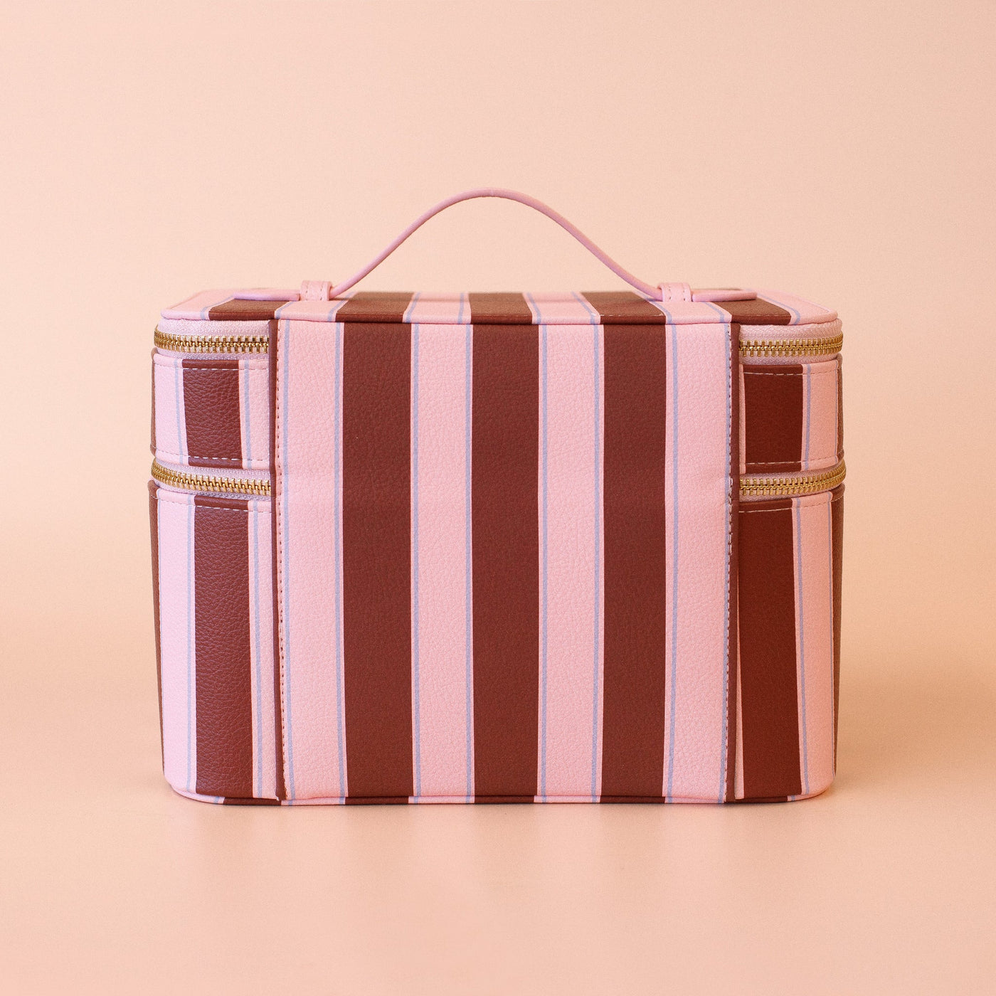 Burgundy Stripe Vanity Case - The Classic-Fox And Fallow-Lima & Co